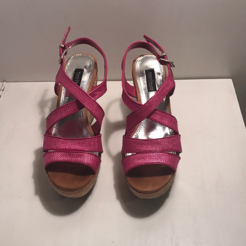 Fuchsia platform heels